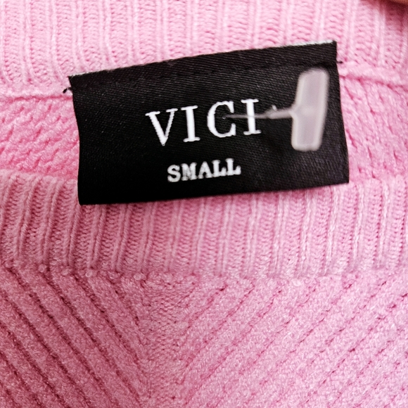 Vici Bubble Over Pink Small Ribbed Bishops Puff Sleeve 100% Algodon  Cotton - Picture 4 of 13